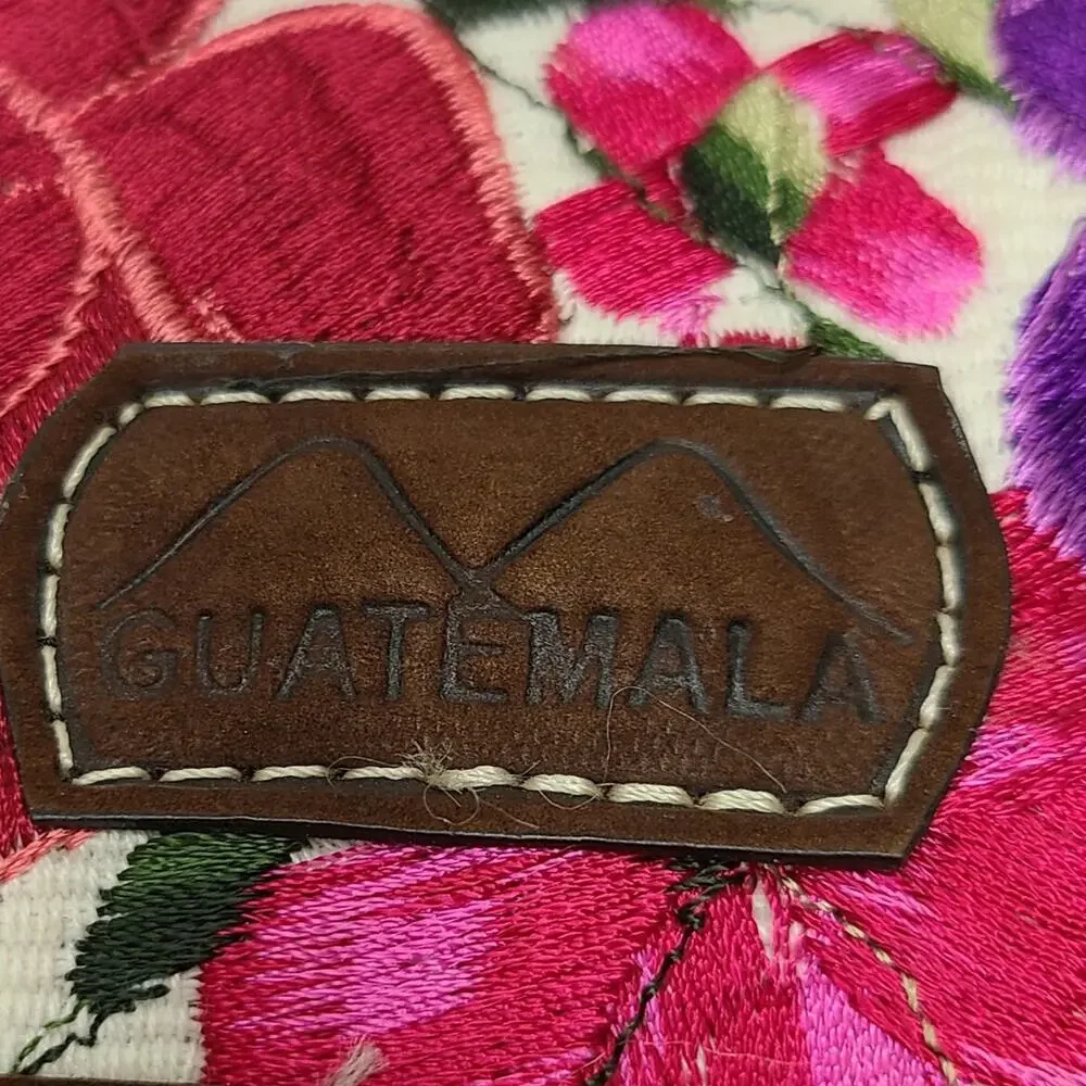 Bohemian Floral Embroidered‎ Women's Trifold Wallet Made in Guatemala Colorful